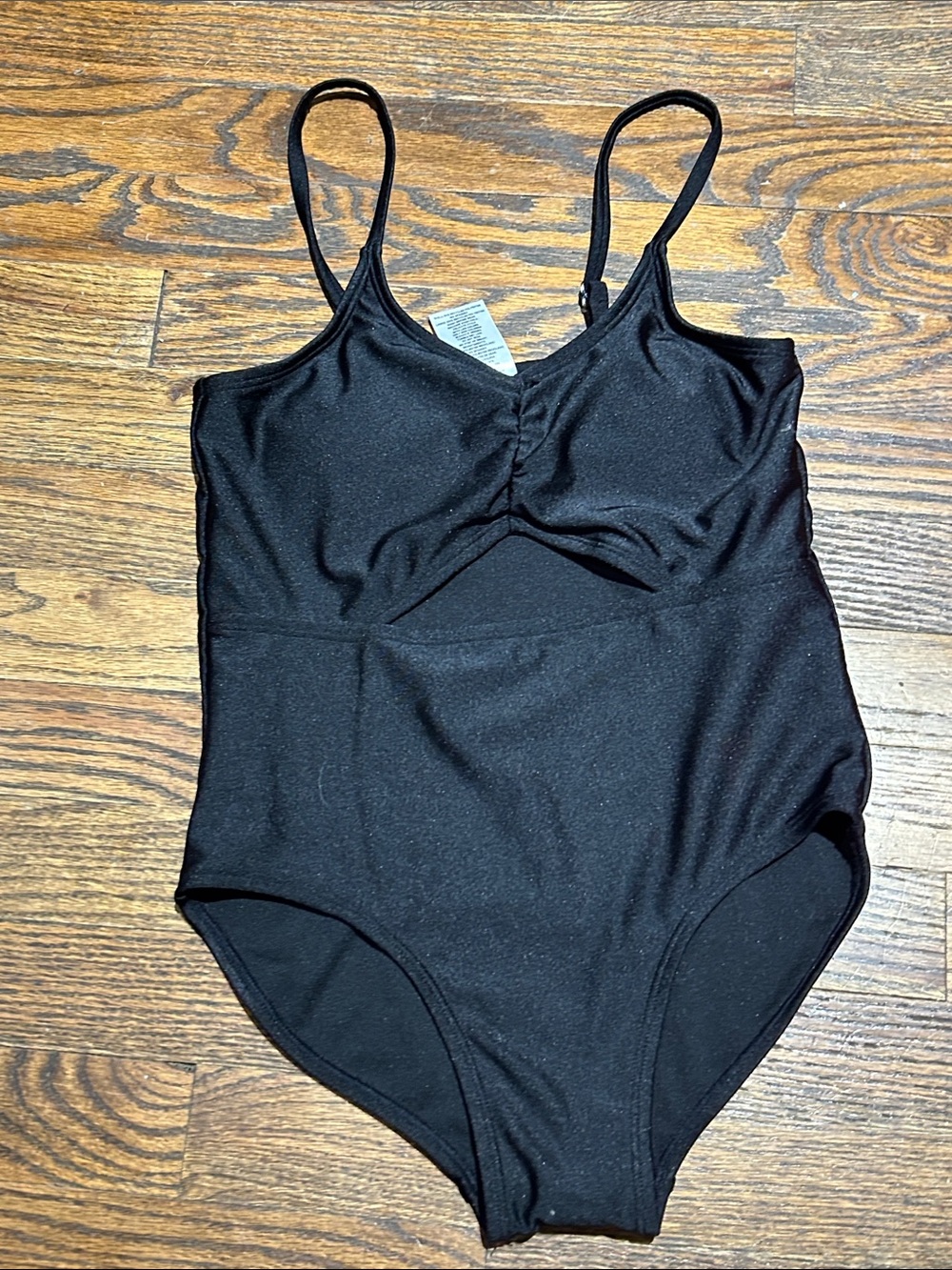 Kids One-Piece Swimsuit - Black and Hot Pink - Picture 2 of 4